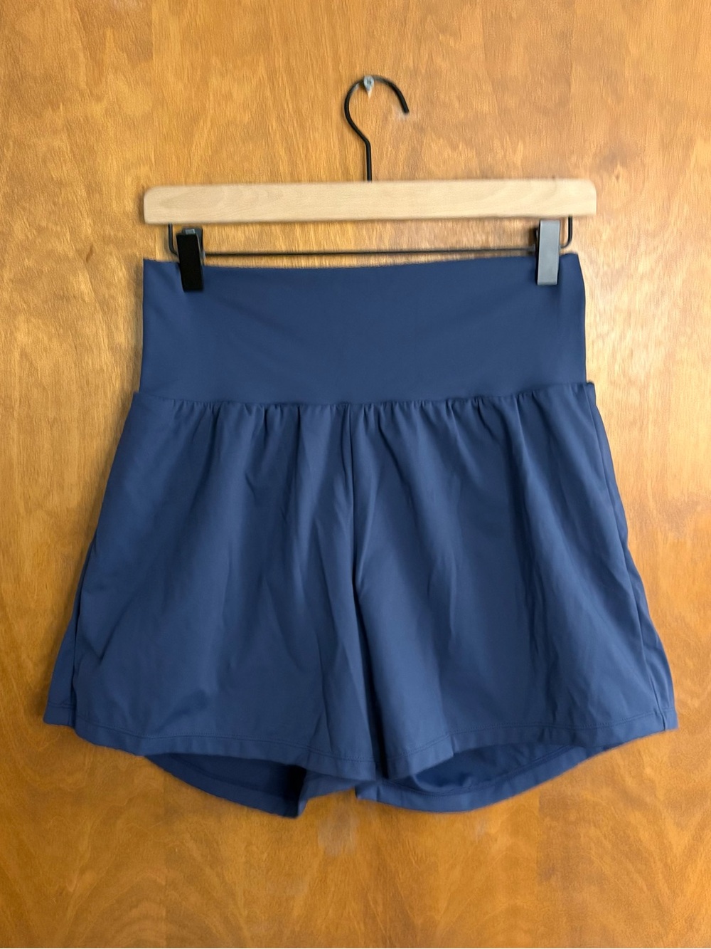 Halara SoftlyZero Airy Super High Rise 2-in-1 Yoga Shorts Blue Gorpcore Hiking